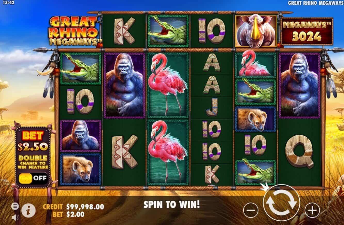 Safari Liar Dan Cuan Instan di Great Rhino Megaways OLE777